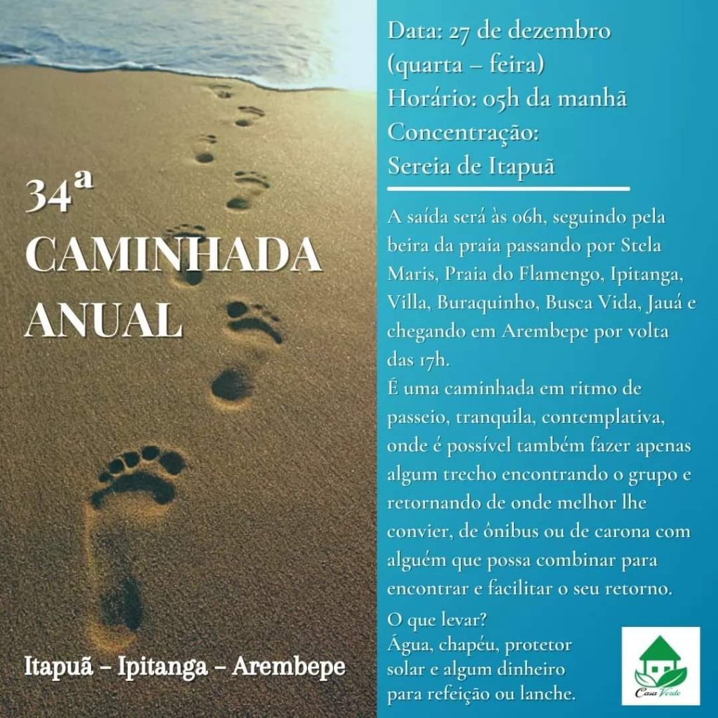 caminhada itapua arembepe