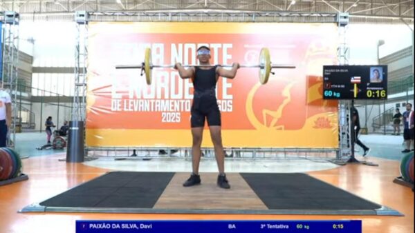 Atleta de Itapuã conquista medalha de prata na Copa Norte-Nordeste de Levantamento de Peso Olímpico