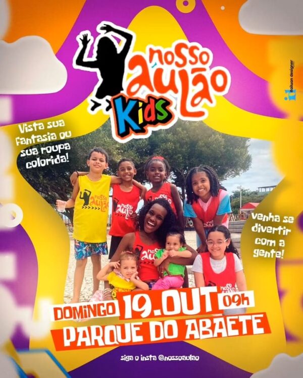 Parque do Abaeté recebe edição especial do “Nosso Aulão Kids” neste domingo (19)