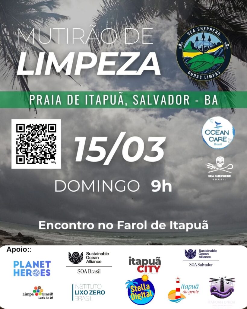 mutirao de limpeza da praia