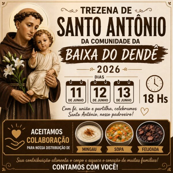 Trezena de Santo Antônio reúne fé, tradição e solidariedade na comunidade da Baixa do Dendê
