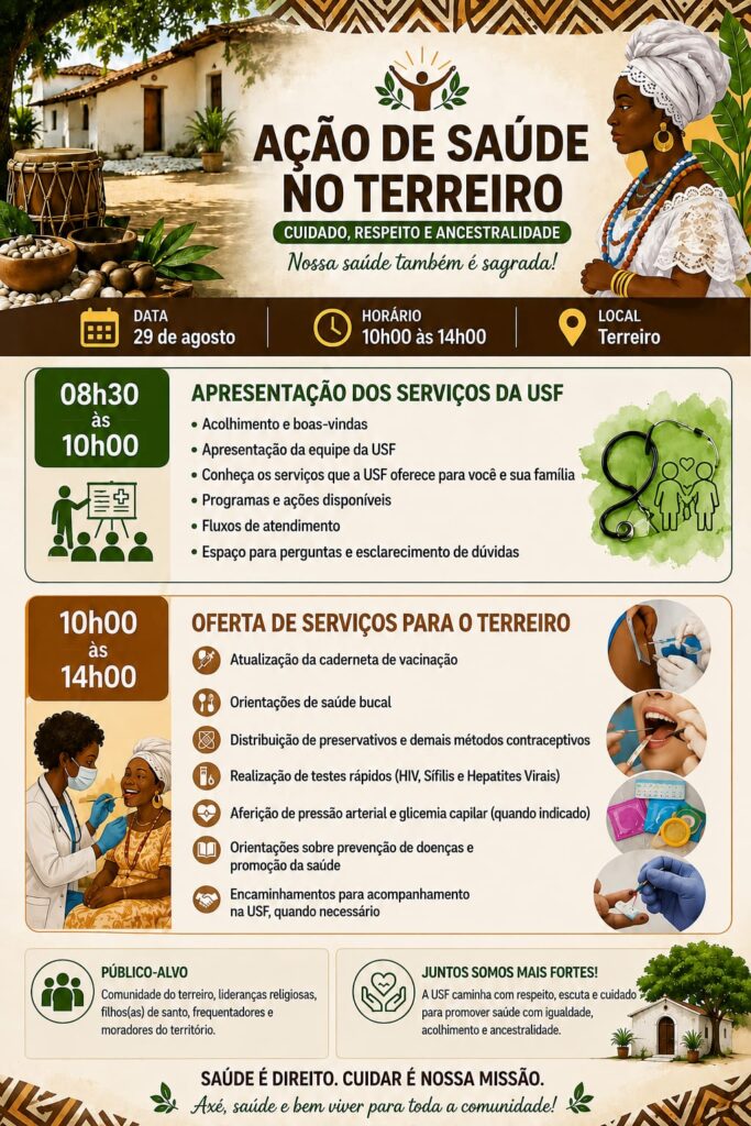 acao de saude no terreiro